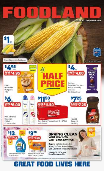 Foodland Catalogue - 16 Sep 2026 - 22 Sep 2026.