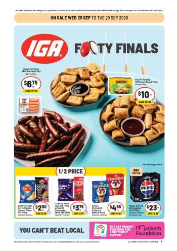 IGA Catalogue - 23 Sep 2026 - 29 Sep 2026.