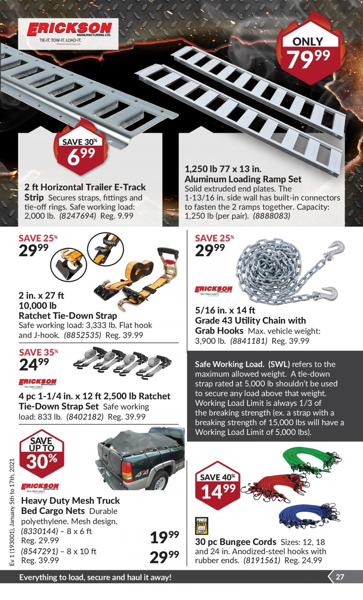 thumbnail - Princess Auto Flyer - January 05, 2021 - January 17, 2021 - Sales products - bungee cords, vehicle, trailer, strap. Page 28.