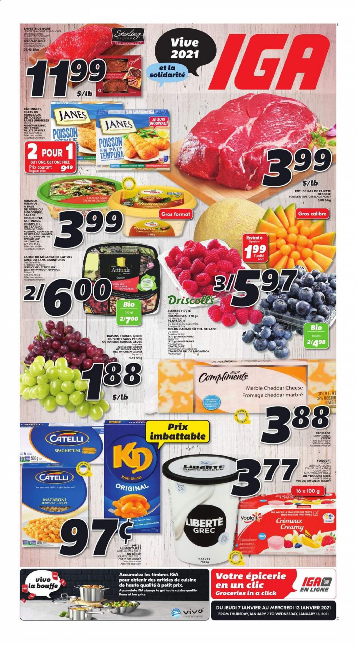 IGA flyer - January 07, 2021 - January 13, 2021. Page 1
