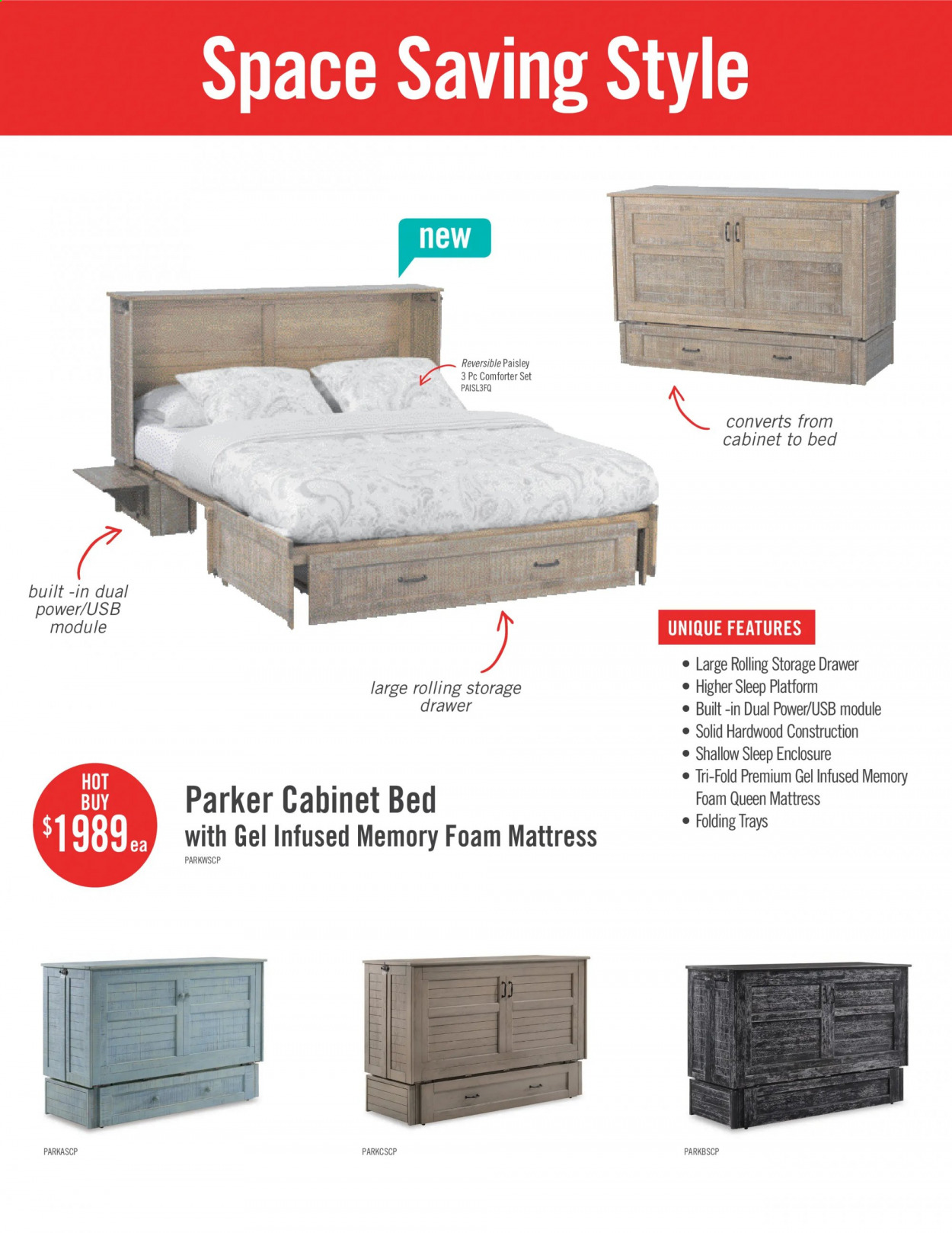 thumbnail - The Brick Flyer - January 05, 2021 - January 21, 2021 - Sales products - cabinet, bed, mattress, foam mattress. Page 10.