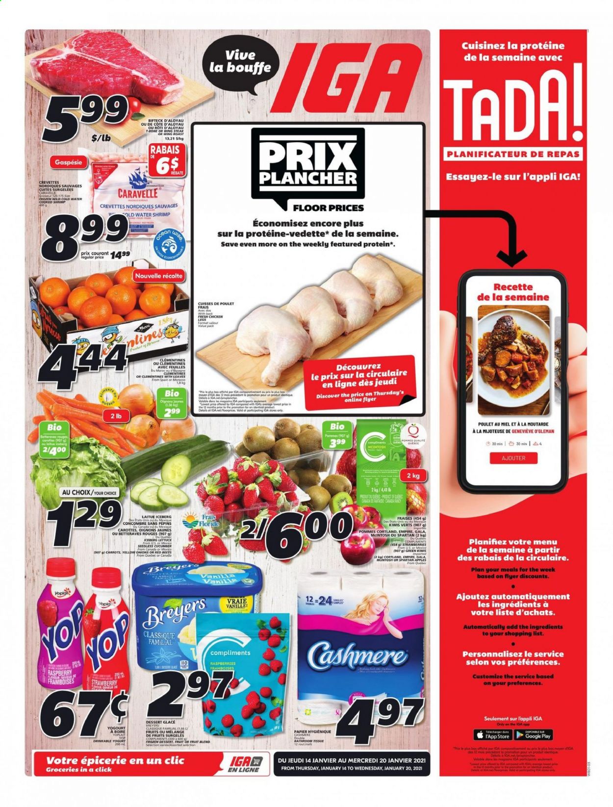 IGA flyer - January 14, 2021 - January 20, 2021. Page 1