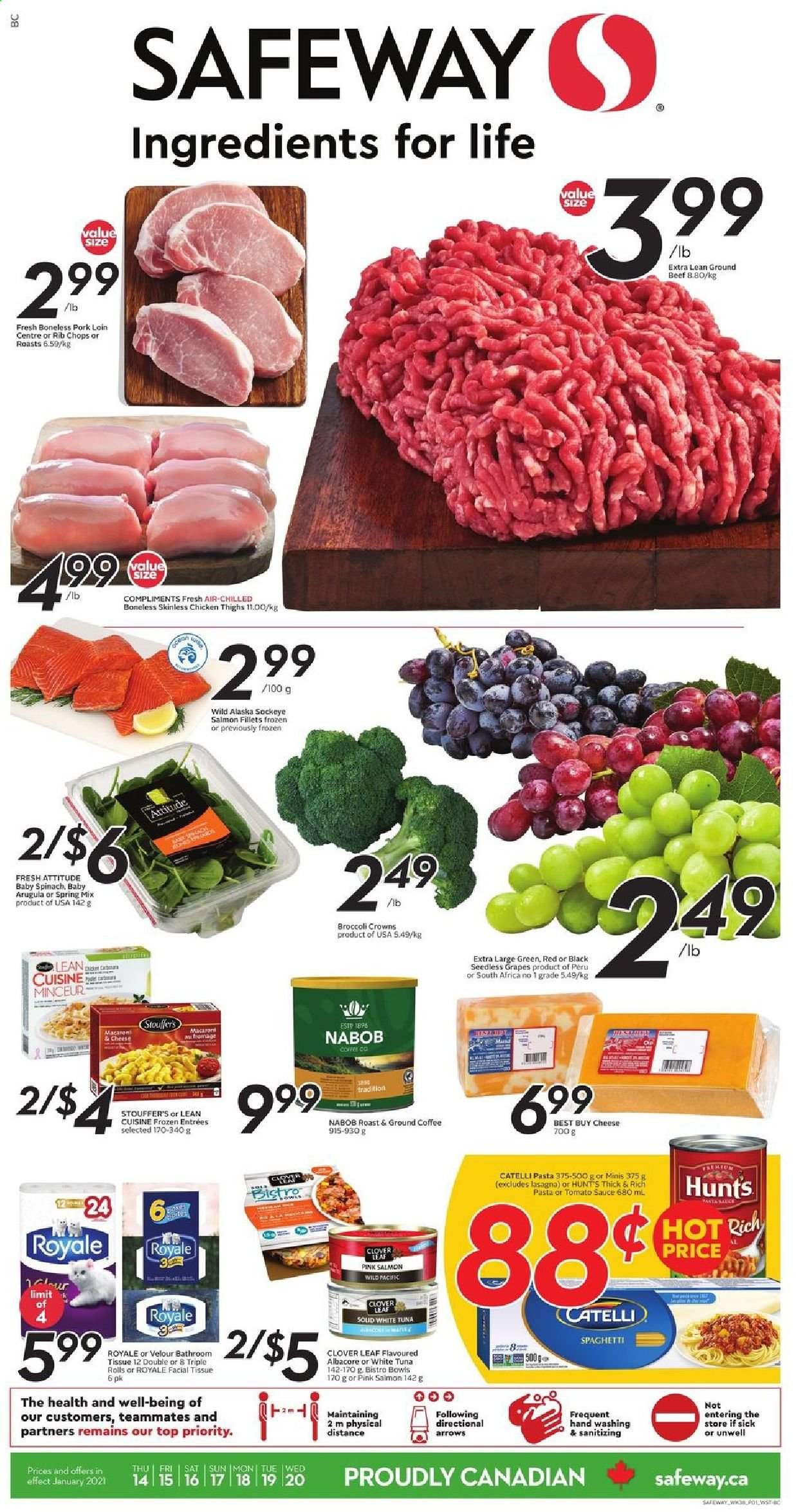 Safeway flyer - January 14, 2021 - January 20, 2021. Page 1