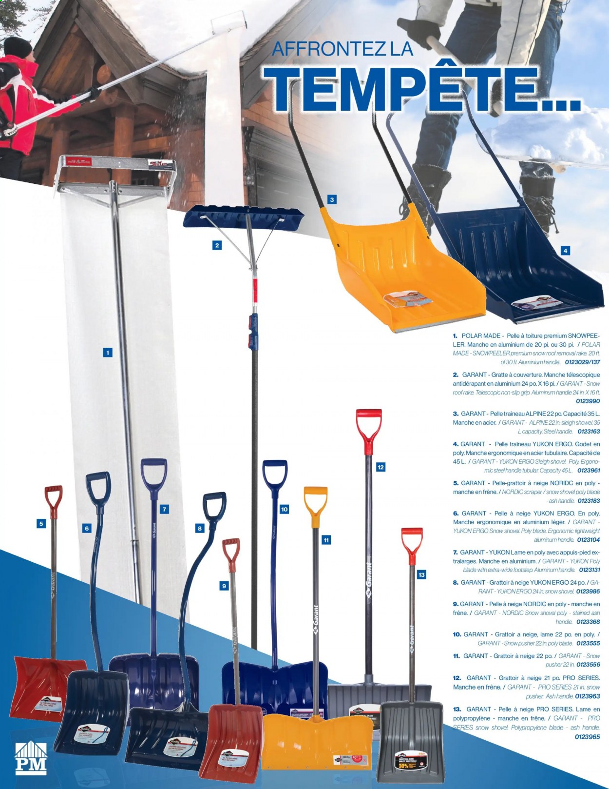 thumbnail - Patrick Morin Flyer - Sales products - shovel, snow shovel. Page 3.