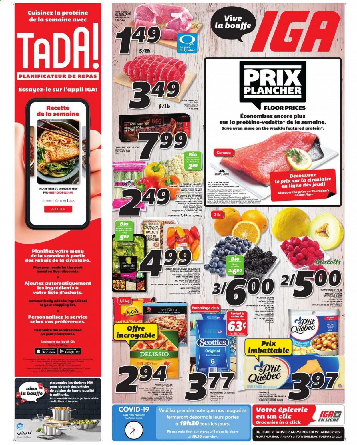 IGA flyer - January 21, 2021 - January 27, 2021. Page 1