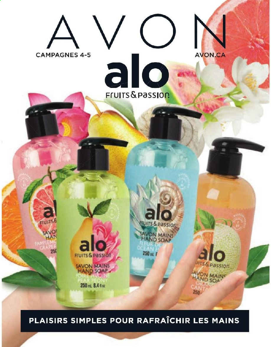 thumbnail - Avon Flyer - Sales products - hand soap, Avon, soap. Page 1.