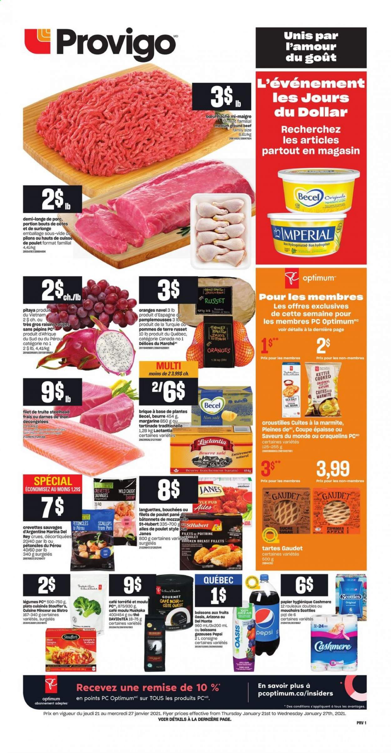 Provigo flyer - January 21, 2021 - January 27, 2021. Page 1