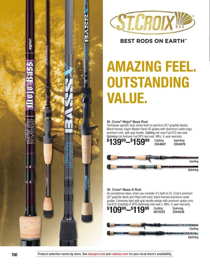 thumbnail - Bass Pro Shops Flyer - Sales products - reel. Page 150.