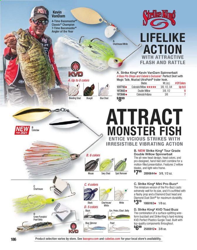 thumbnail - Bass Pro Shops Flyer - Sales products - Bass Pro. Page 186.