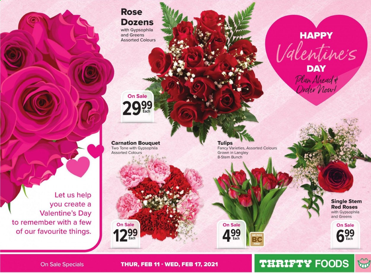 thumbnail - Thrifty Foods Flyer - February 11, 2021 - February 17, 2021 - Sales products - wine, rosé wine. Page 1.