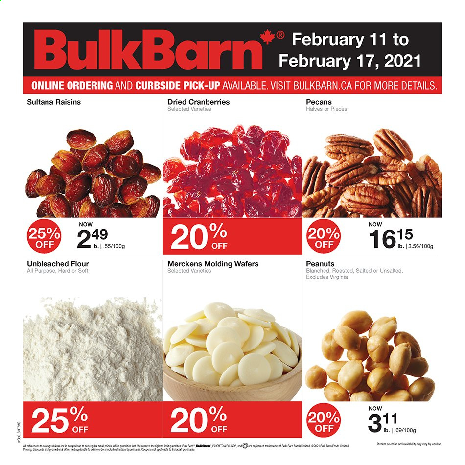 thumbnail - Circulaire Bulk Barn - 11 Février 2021 - 17 Février 2021 - Produits soldés - raisins. Page 1.