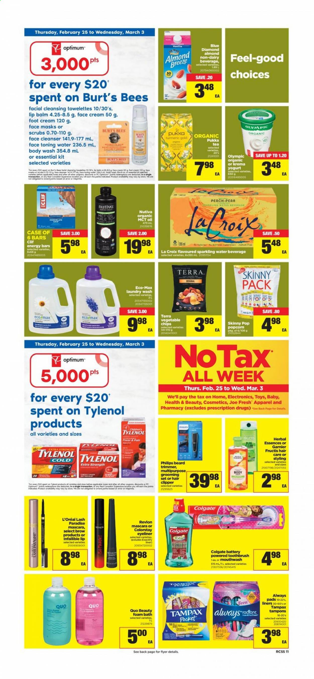 thumbnail - Circulaire Real Canadian Superstore - 25 Février 2021 - 03 Mars 2021 - Produits soldés - Philips, pain, chips, Fructis, huile, Always, Colgate, Garnier, Tampax, mascara. Page 11.