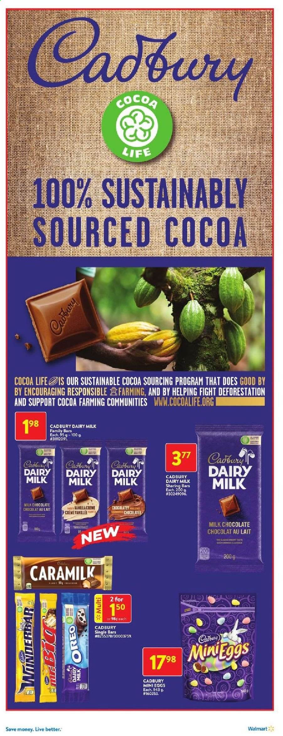 thumbnail - Walmart Flyer - February 25, 2021 - March 03, 2021 - Sales products - milk chocolate, chocolate, Cadbury, Dairy Milk. Page 4.
