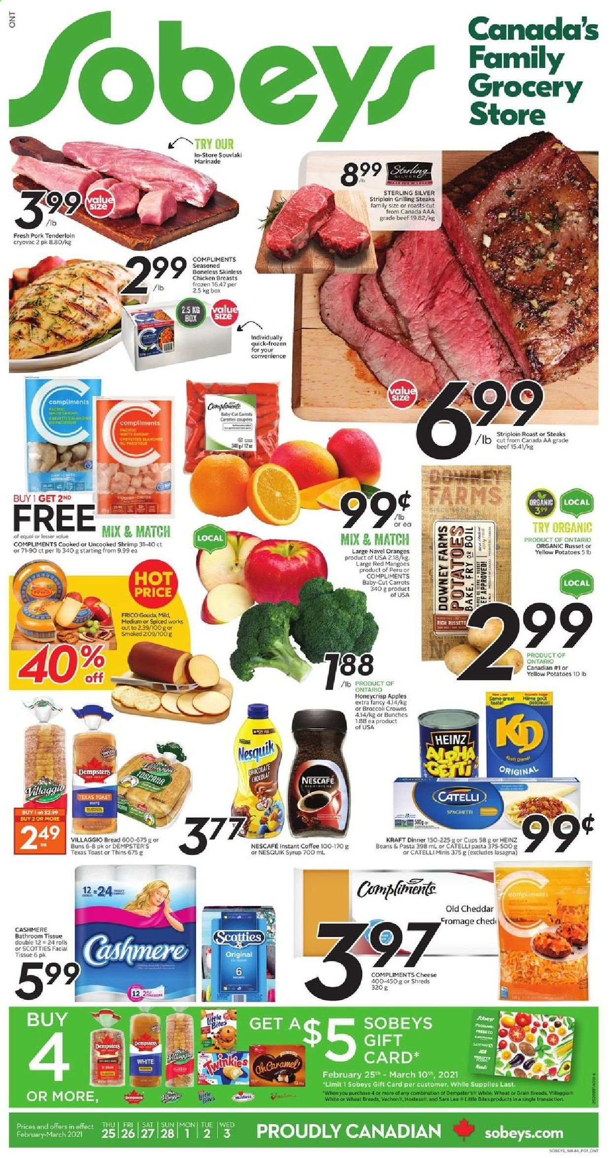 Sobeys flyer - February 25, 2021 - March 03, 2021. Page 1