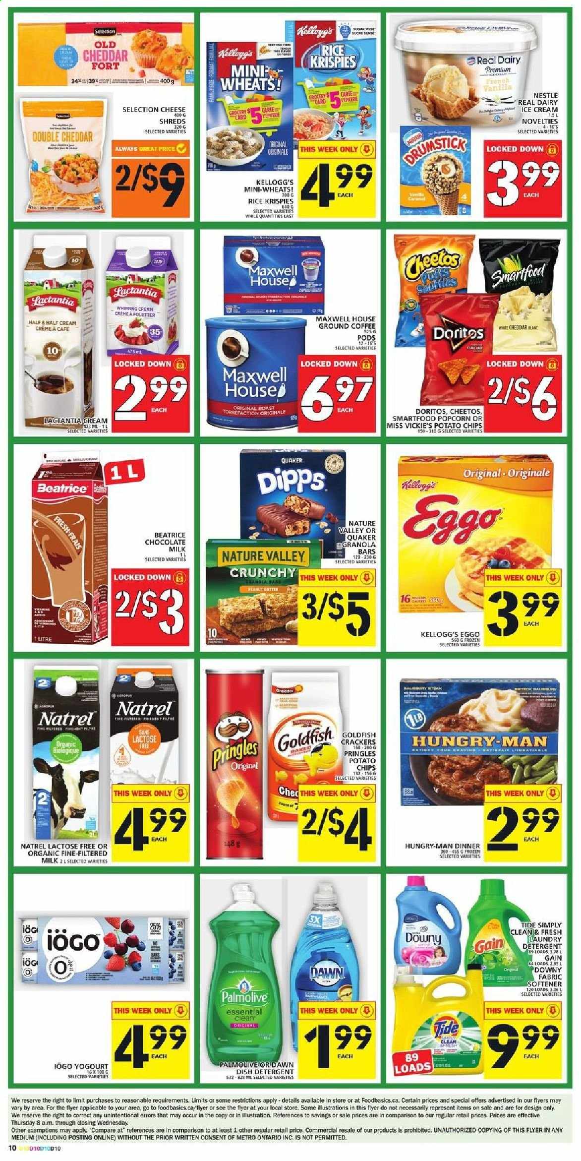 thumbnail - Circulaire Food Basics - 25 Février 2021 - 03 Mars 2021 - Produits soldés - granola, Nestlé, chips, crackers, Pringles, Kellogg's, Palmolive, Always, lard, détergent. Page 9.