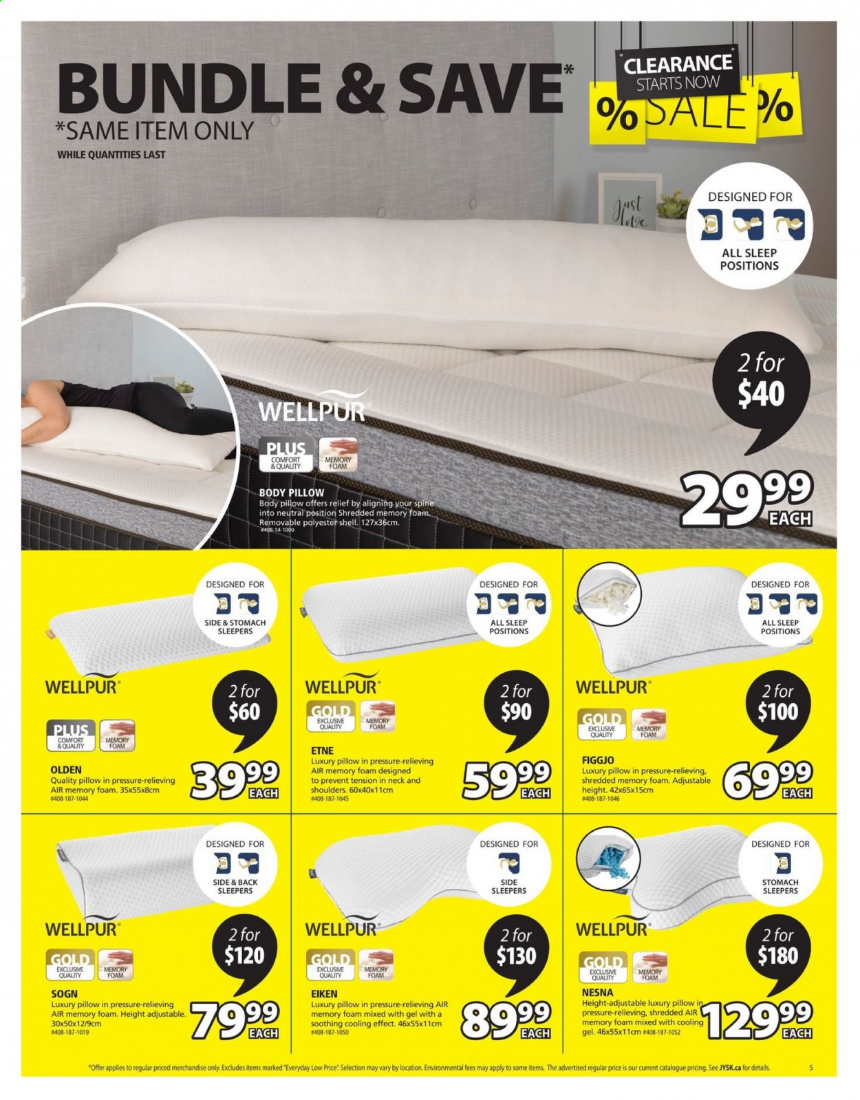 thumbnail - JYSK Flyer - February 25, 2021 - March 03, 2021 - Sales products - pillow. Page 5.