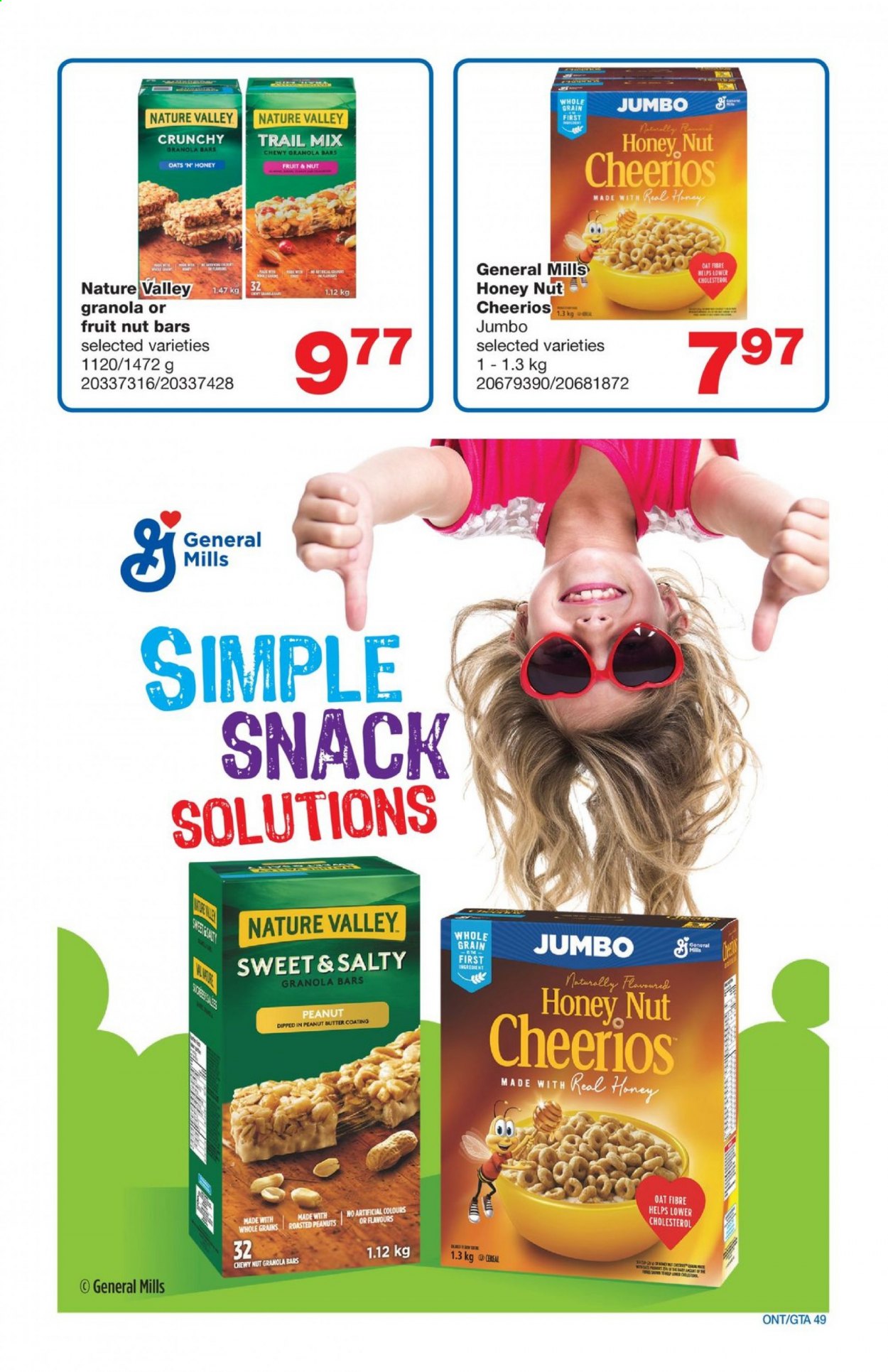 thumbnail - Wholesale Club Flyer - February 25, 2021 - March 17, 2021 - Sales products - snack, oats, cereals, Cheerios, nut bar, granola bar, Nature Valley, peanut butter, roasted peanuts, peanuts, trail mix. Page 49.