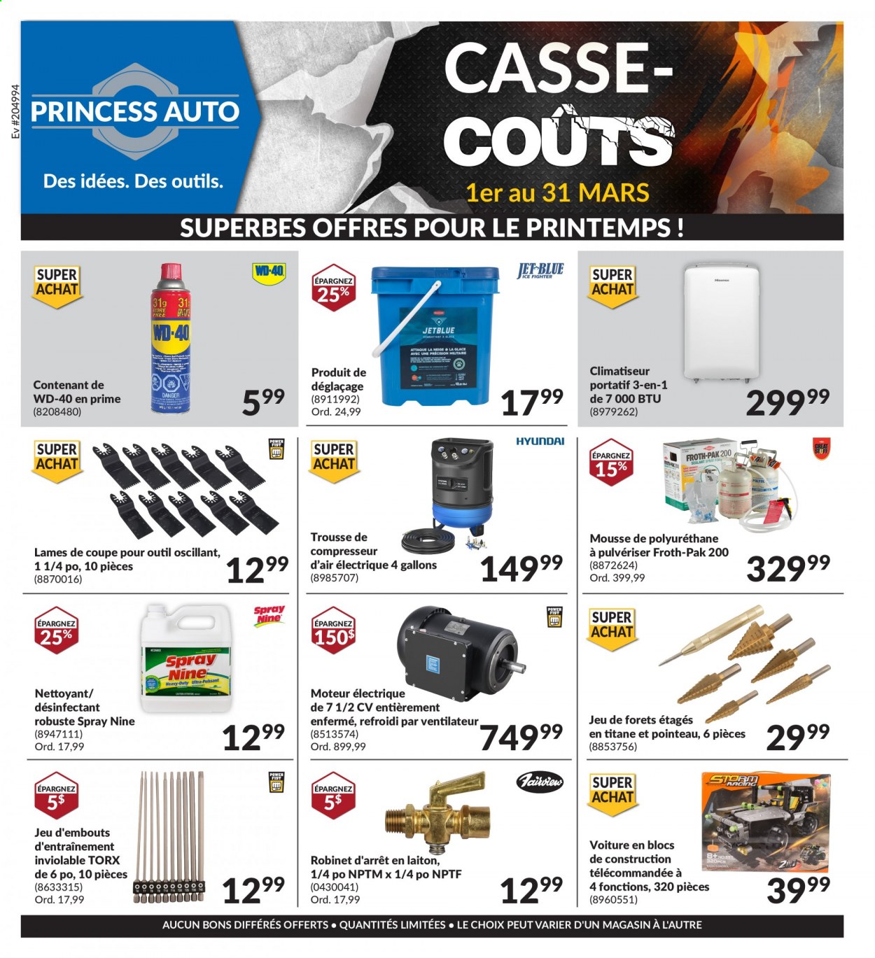 thumbnail - Princess Auto Flyer - March 01, 2021 - March 31, 2021 - Sales products - WD-40. Page 1.