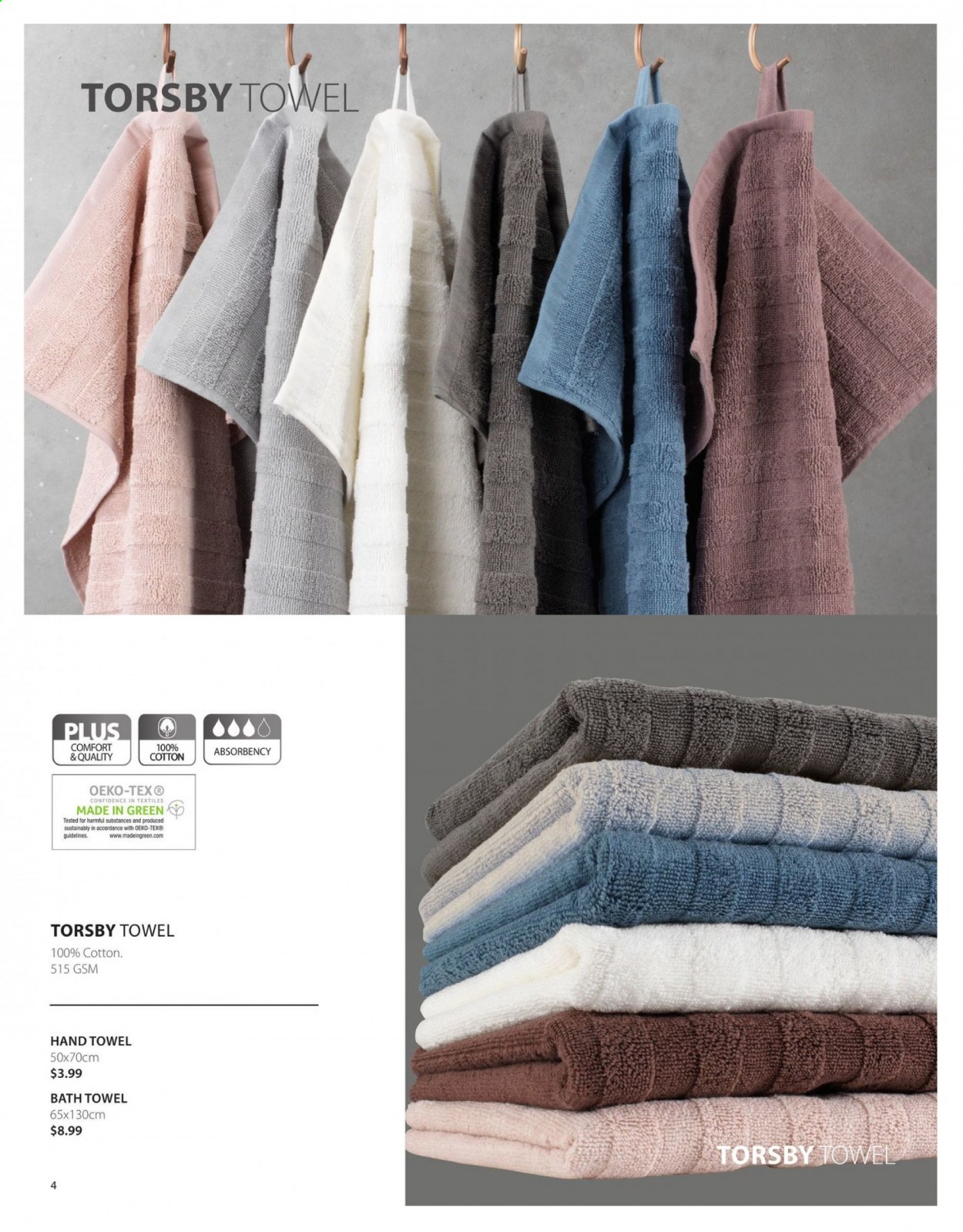 thumbnail - JYSK Flyer - Sales products - bath towel, towel, hand towel. Page 4.