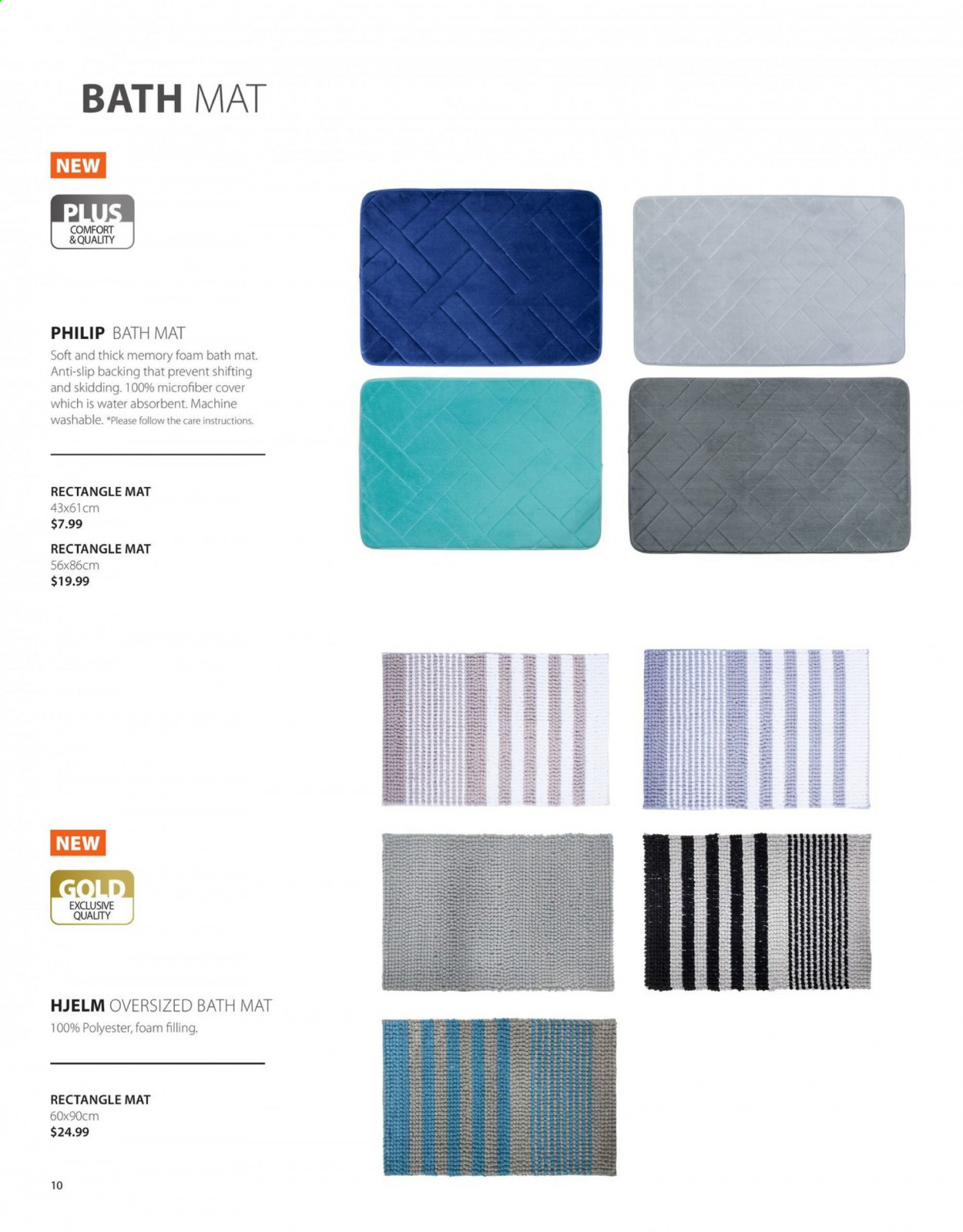thumbnail - JYSK Flyer - Sales products - bath mat. Page 10.