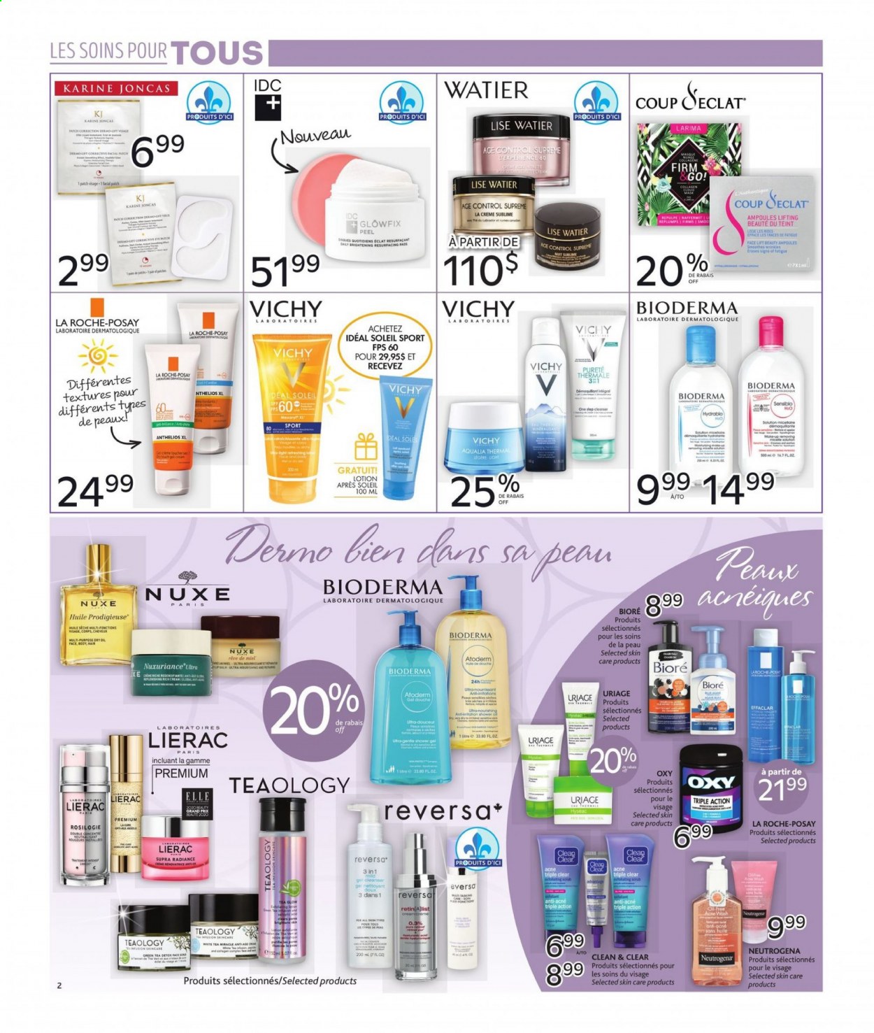 thumbnail - Brunet Flyer - March 04, 2021 - March 10, 2021 - Sales products - Vichy, cleanser, La Roche-Posay, Bioré®, Clean & Clear, body lotion, Eclat, Go!, Neutrogena. Page 2.