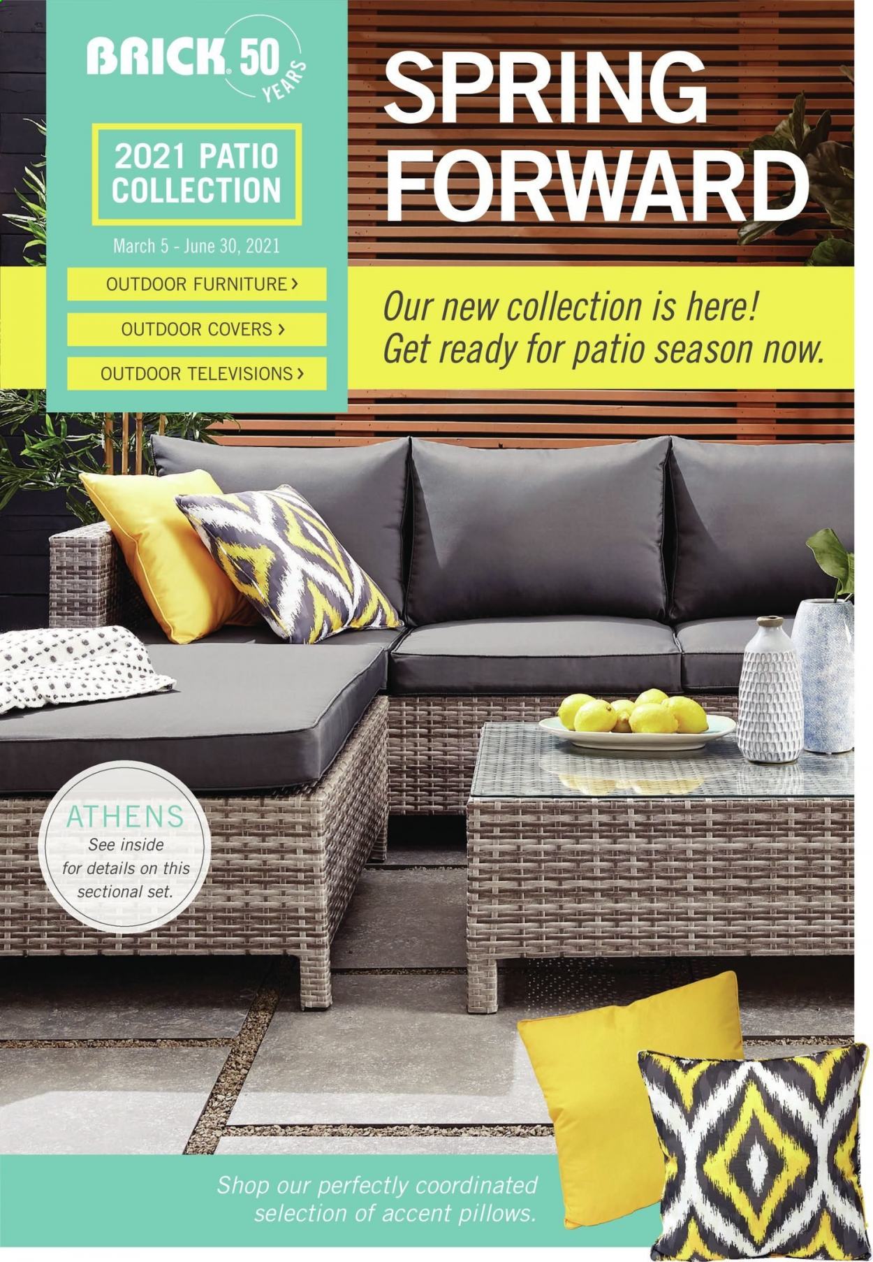 thumbnail - The Brick Flyer - March 05, 2021 - June 30, 2021 - Sales products - outdoor furniture. Page 1.