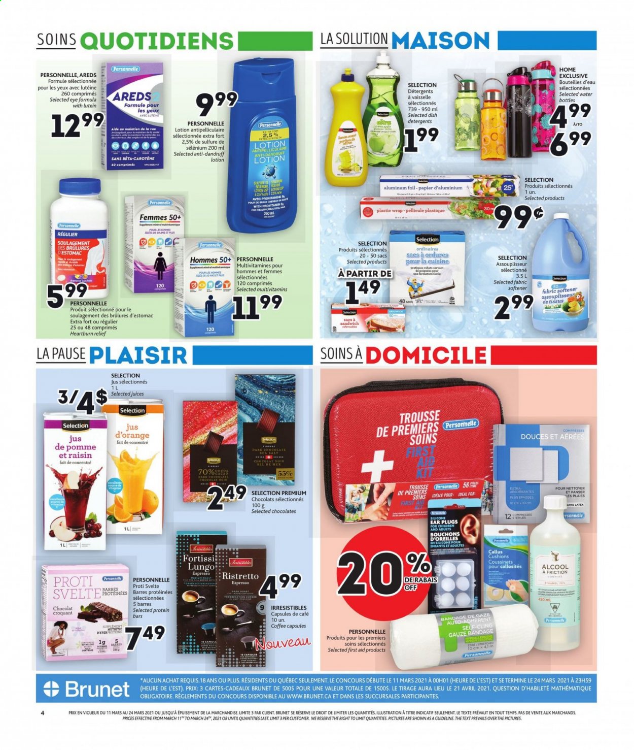 thumbnail - Brunet Flyer - March 11, 2021 - March 24, 2021 - Sales products - fabric softener, body lotion, multivitamin. Page 4.