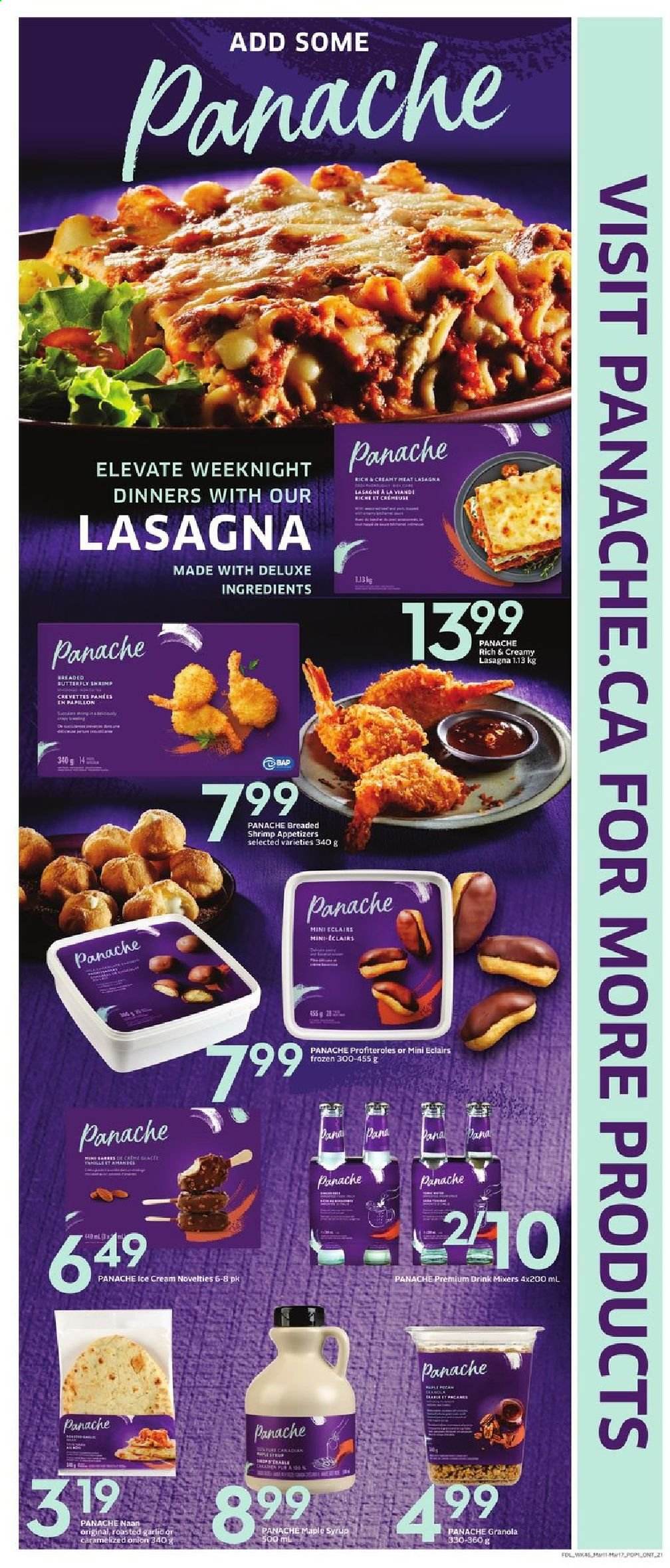 thumbnail - Foodland Flyer - March 11, 2021 - March 17, 2021 - Sales products - onion, shrimps, lasagna meal, maple syrup, syrup, granola. Page 2.