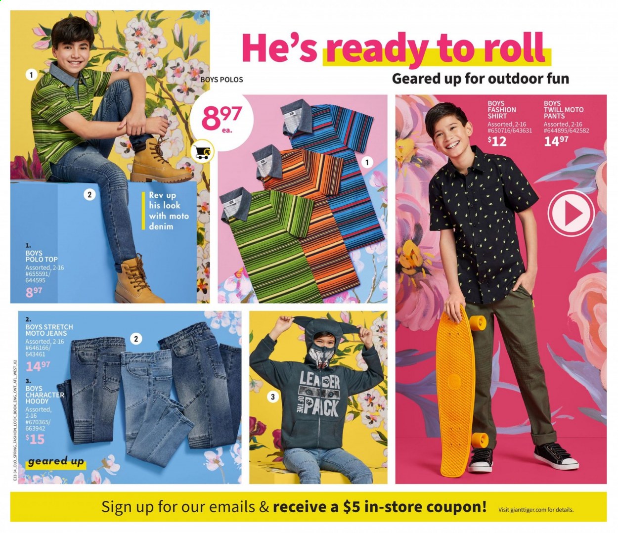 thumbnail - Giant Tiger Flyer - March 17, 2021 - March 30, 2021 - Sales products - pants, book, leader, shirt. Page 2.