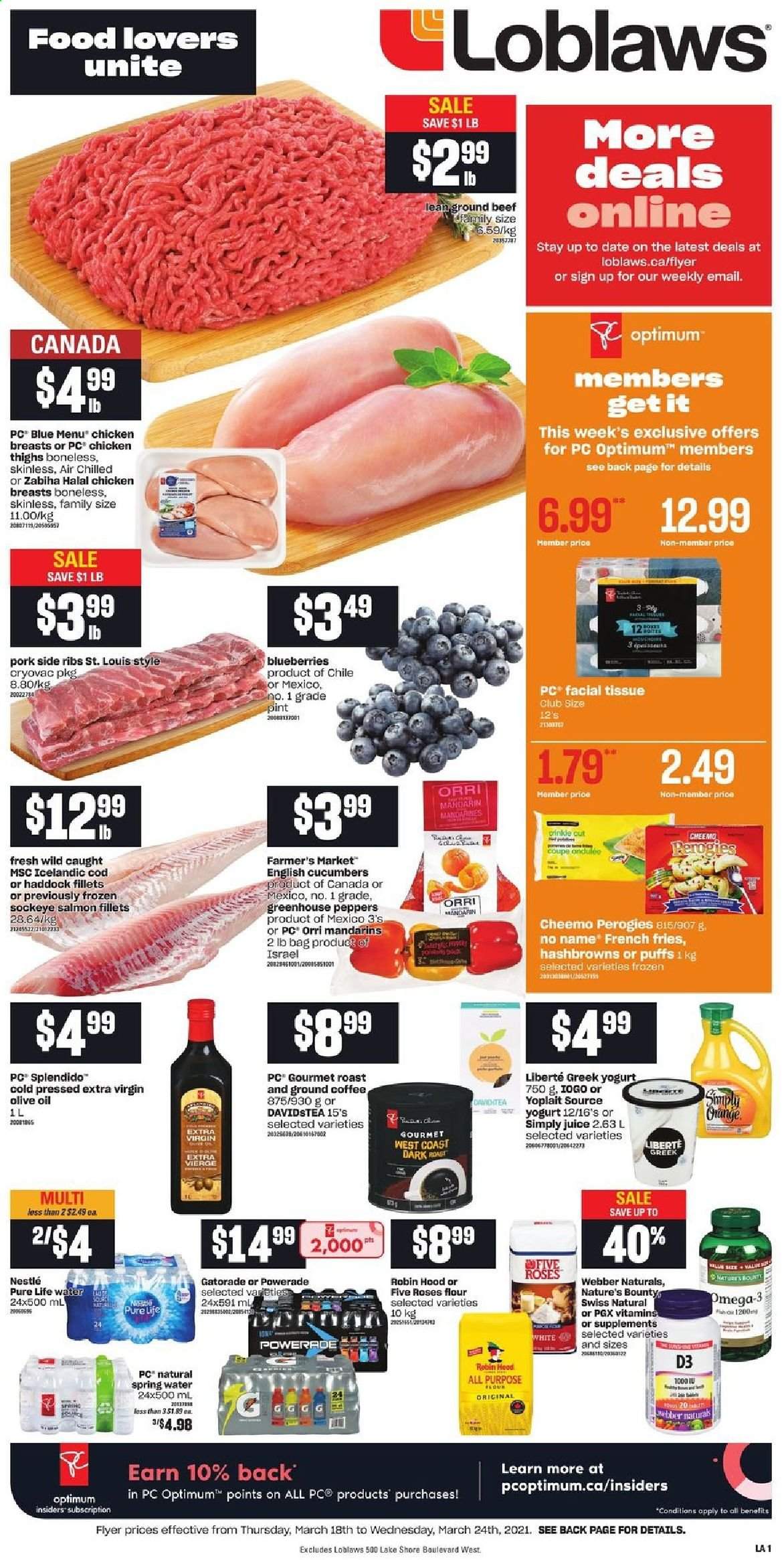 Loblaws flyer - March 18, 2021 - March 24, 2021. Page 1