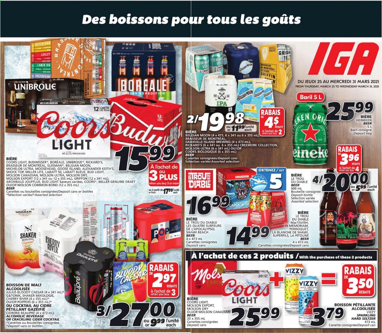 IGA flyer - March 25, 2021 - March 31, 2021. Page 1