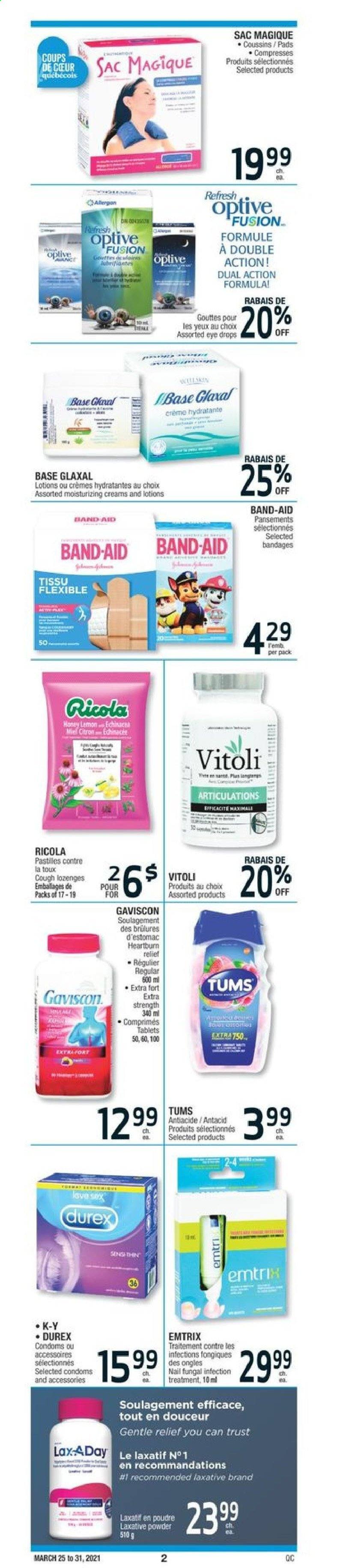 thumbnail - Jean Coutu Flyer - March 25, 2021 - March 31, 2021 - Sales products - Ricola, Santa, pastilles, honey, eye drops, Gaviscon, Antacid, laxative. Page 10.