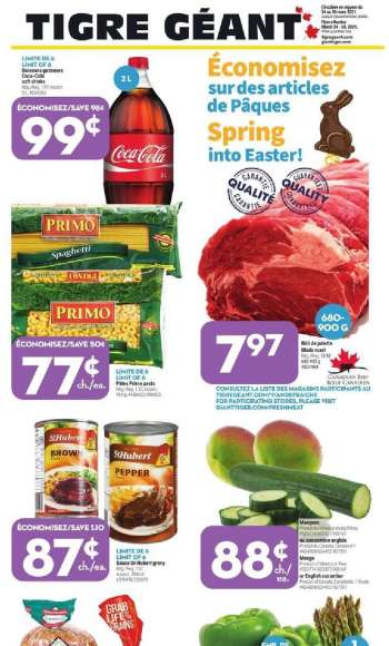 Circulaire Giant Tiger - 24 Mars 2021 - 30 Mars 2021.