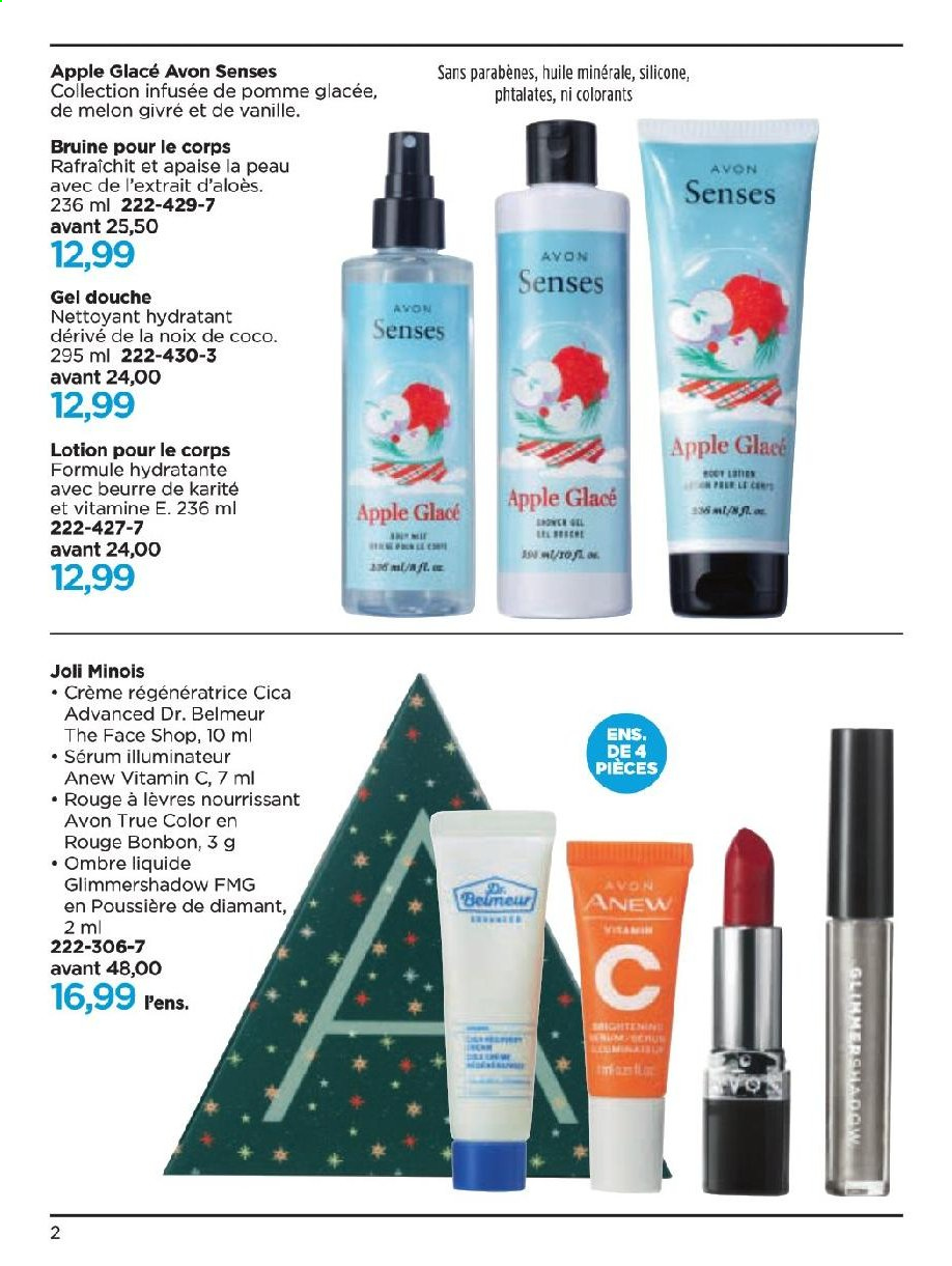 thumbnail - Avon Flyer - Sales products - Avon, Anew, serum, True Color, body lotion, vitamin c. Page 2.