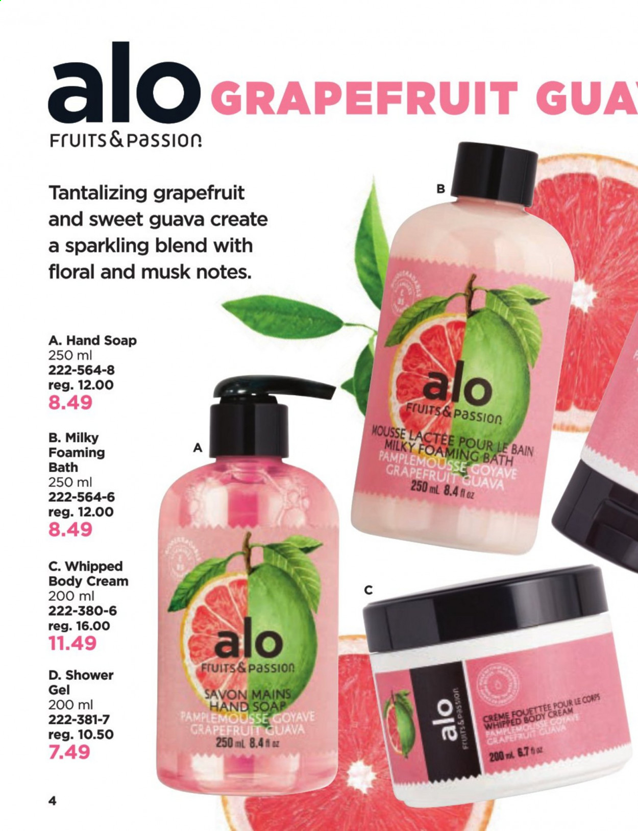thumbnail - Avon Flyer - Sales products - shower gel, hand soap, soap. Page 4.