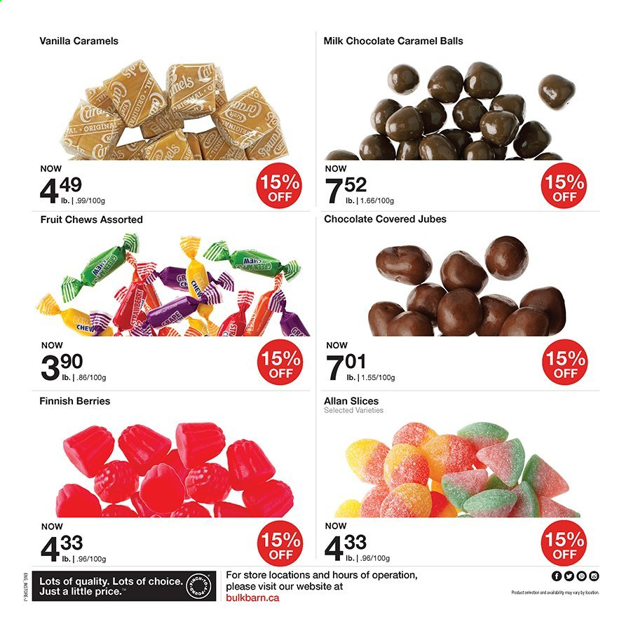 thumbnail - Bulk Barn Flyer - April 05, 2021 - April 14, 2021 - Sales products - milk chocolate, chewing gum, caramel. Page 4.