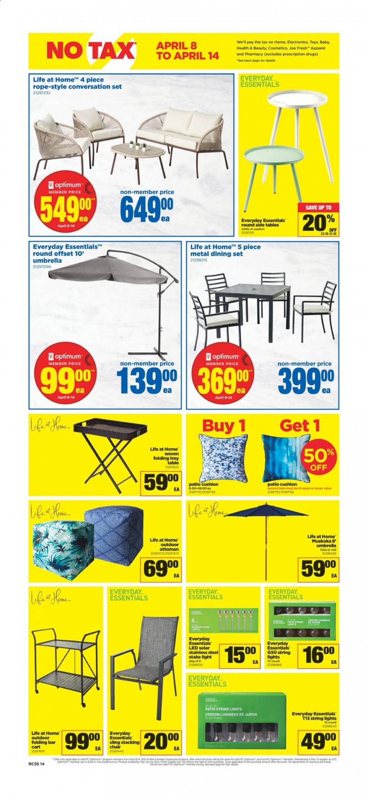 thumbnail - Circulaire Real Canadian Superstore - 08 Avril 2021 - 14 Avril 2021 - Produits soldés - table. Page 14.