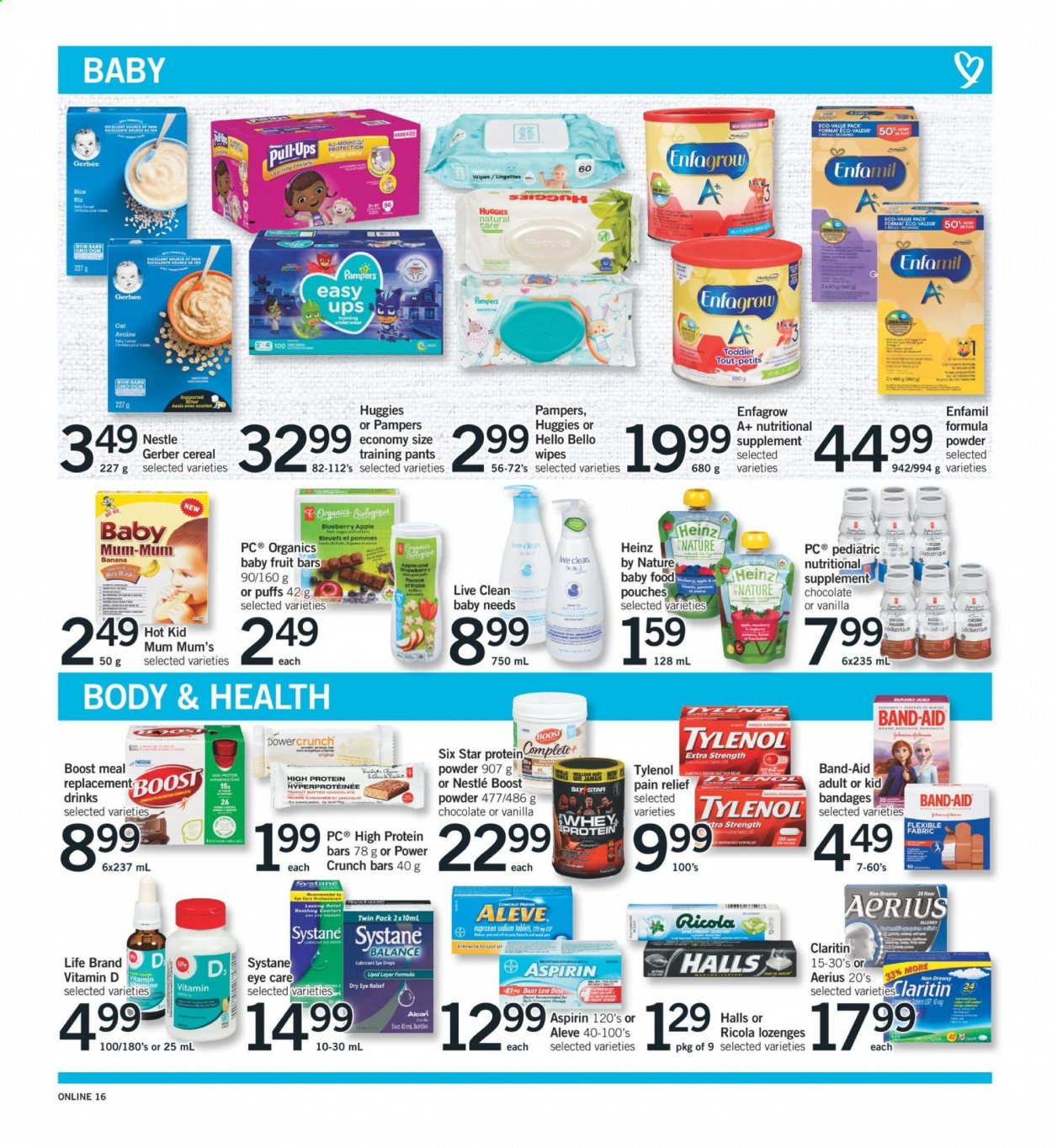 thumbnail - Circulaire Fortinos - 08 Avril 2021 - 14 Avril 2021 - Produits soldés - pain, pommes, riz, chocolat, Nestlé, lingettes, Apple, Huggies, Systane, Pampers. Page 16.