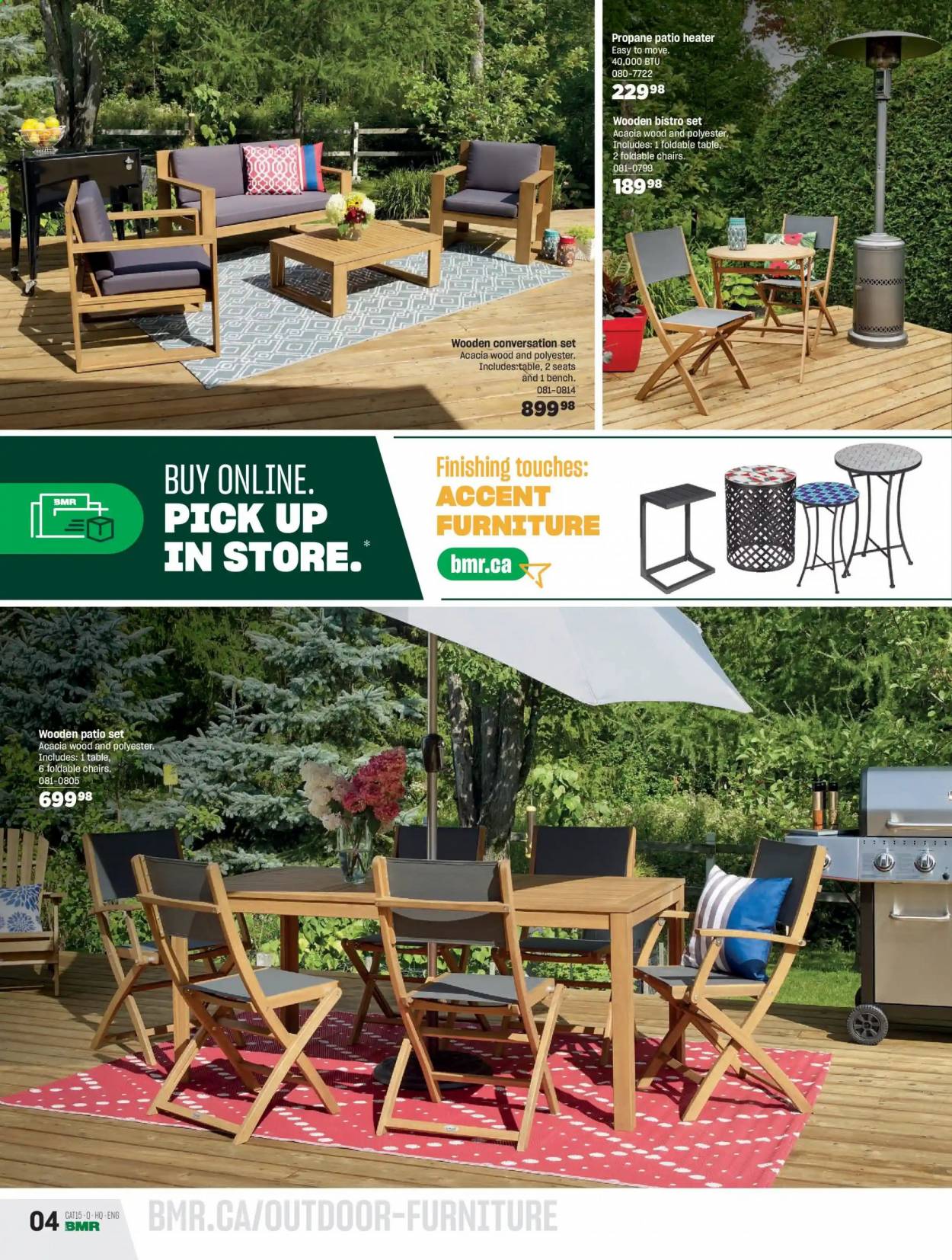 thumbnail - BMR Flyer - April 08, 2021 - August 31, 2021 - Sales products - table, chair, bench, heater. Page 4.