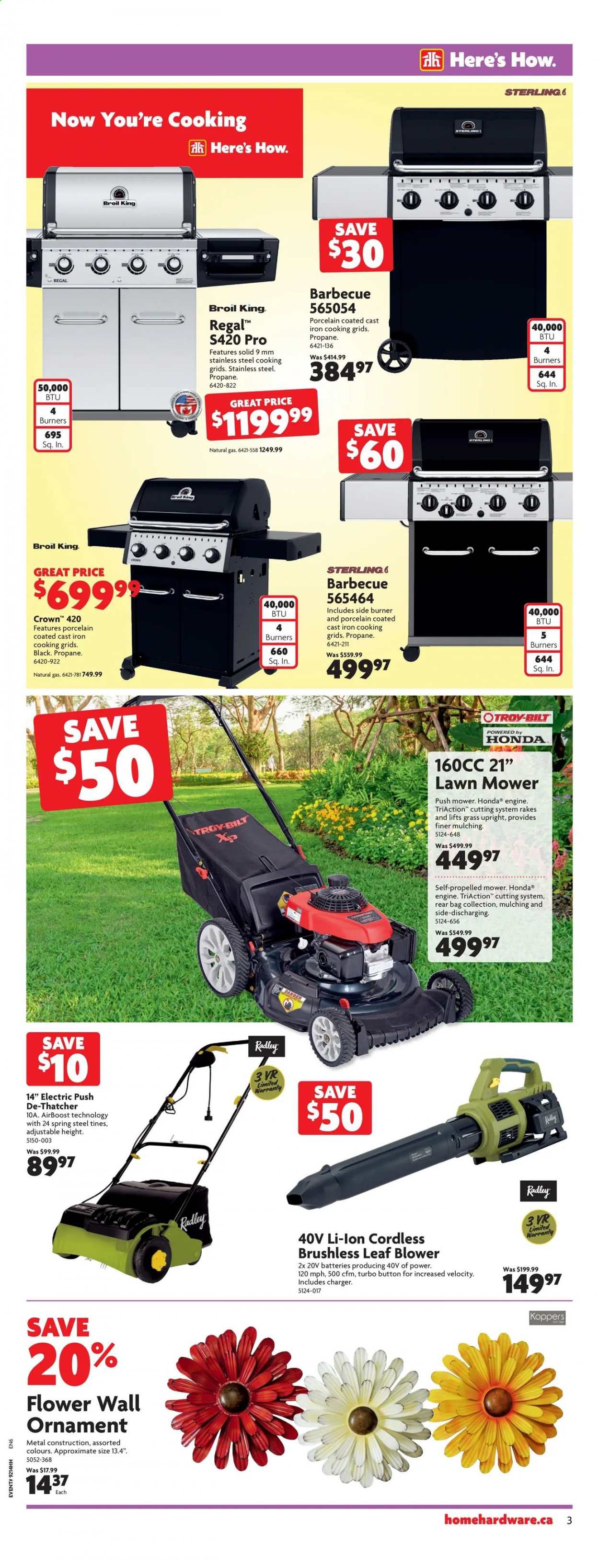 thumbnail - Home Hardware Flyer - April 08, 2021 - April 14, 2021 - Sales products - leaf blower, lawn mower, blower, bag. Page 4.