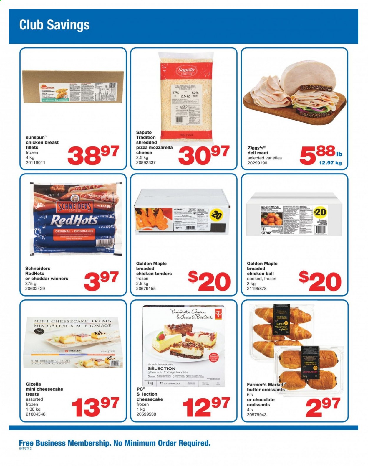 thumbnail - Wholesale Club Flyer - April 08, 2021 - April 28, 2021 - Sales products - croissant, cheesecake, pizza, chicken tenders, chocolate, chicken. Page 2.