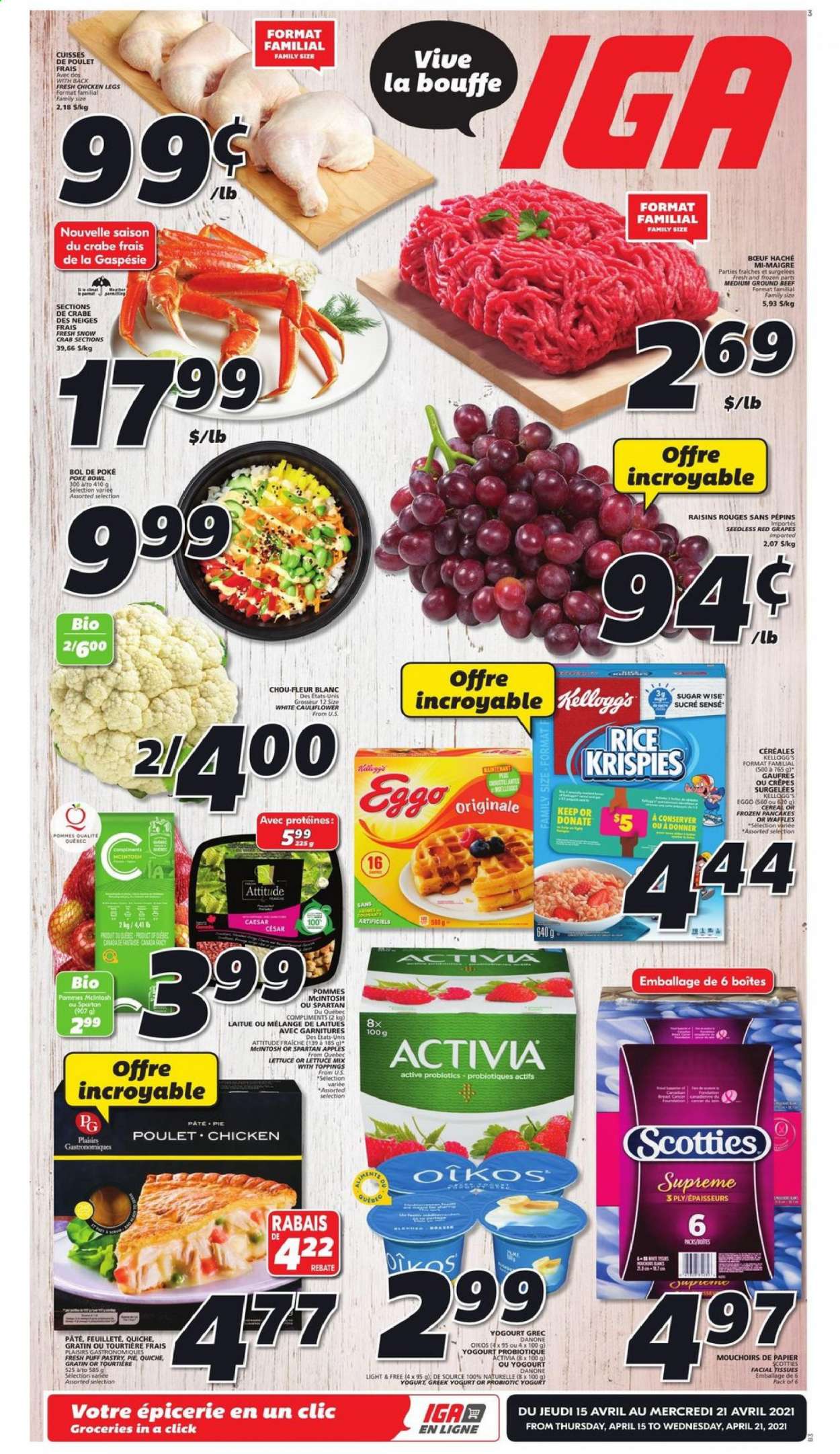 IGA flyer - April 15, 2021 - April 21, 2021. Page 1