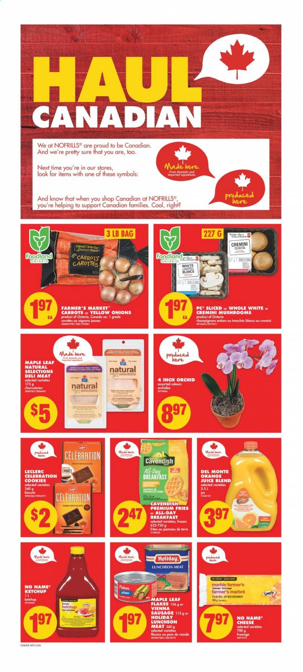 thumbnail - Circulaire No Frills - 15 Avril 2021 - 21 Avril 2021 - Produits soldés - pain, tomates, oignons, fromage, frites, biscuits, cookies, jus, carotte, ketchup. Page 2.
