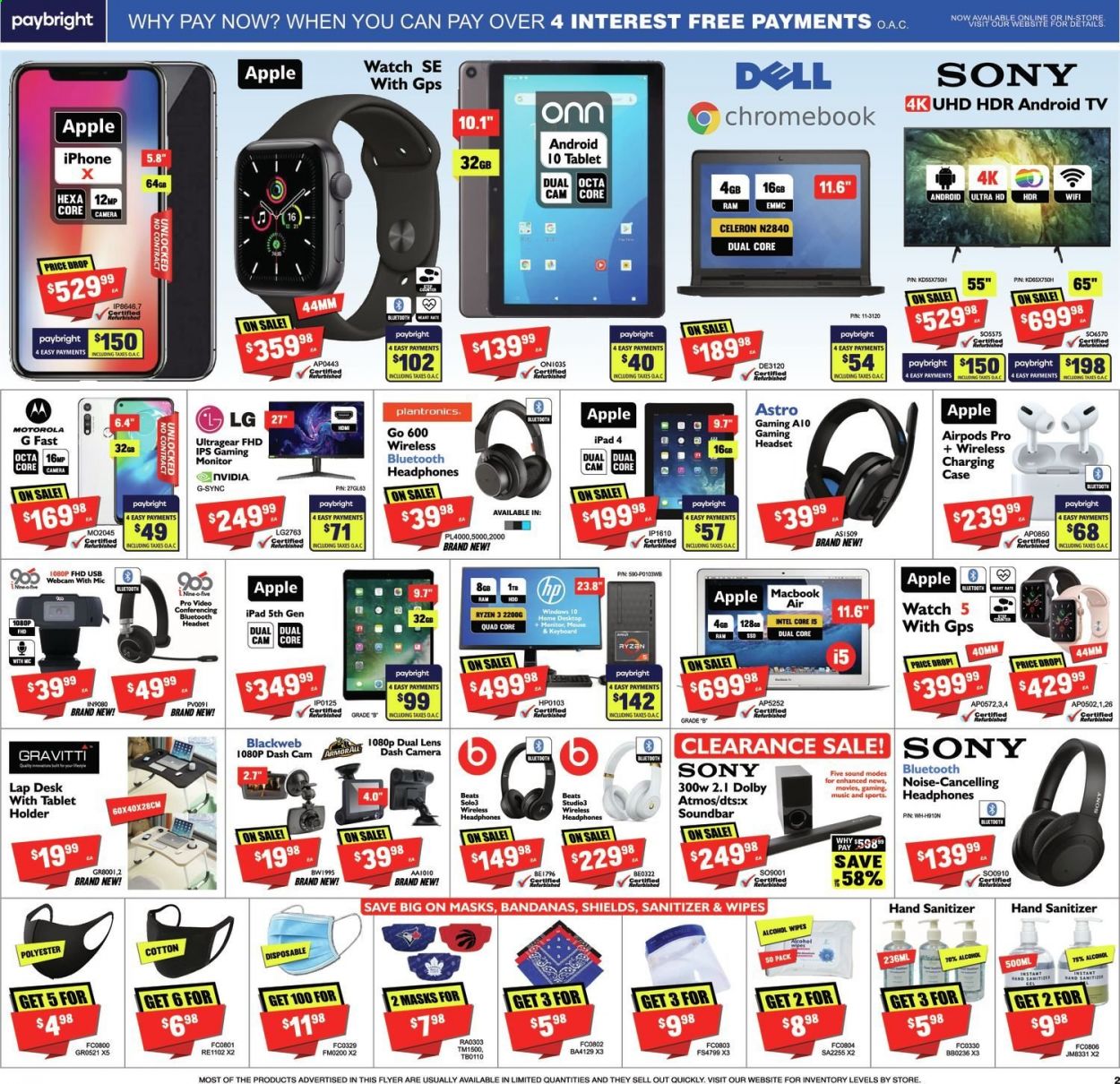 thumbnail - Factory Direct Flyer - April 14, 2021 - April 21, 2021 - Sales products - Astro Gaming, Sony, gaming headset, Intel, Apple, iPad, pin, webcam, iPhone, holder, Plantronics, chromebook, MacBook, MacBook Air, Ryzen, lapdesk, keyboard, lens, dashboard camera, dual dash camera, Android TV, UHD TV, ultra hd, TV, Beats, sound bar, headset, wireless headphones, headphones, Airpods, LG, monitor, Motorola. Page 2.