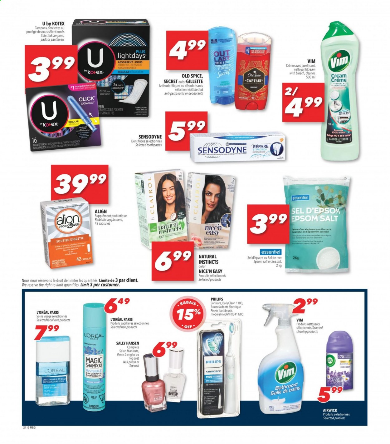 thumbnail - Circulaire Familiprix - 15 Avril 2021 - 21 Avril 2021 - Produits soldés - menthe, brosse à dents, shampooing, sel, Air Wick, Gillette, Old Spice, Sally Hansen, Sensodyne, Philips, Sonicare, vernis à ongles. Page 8.