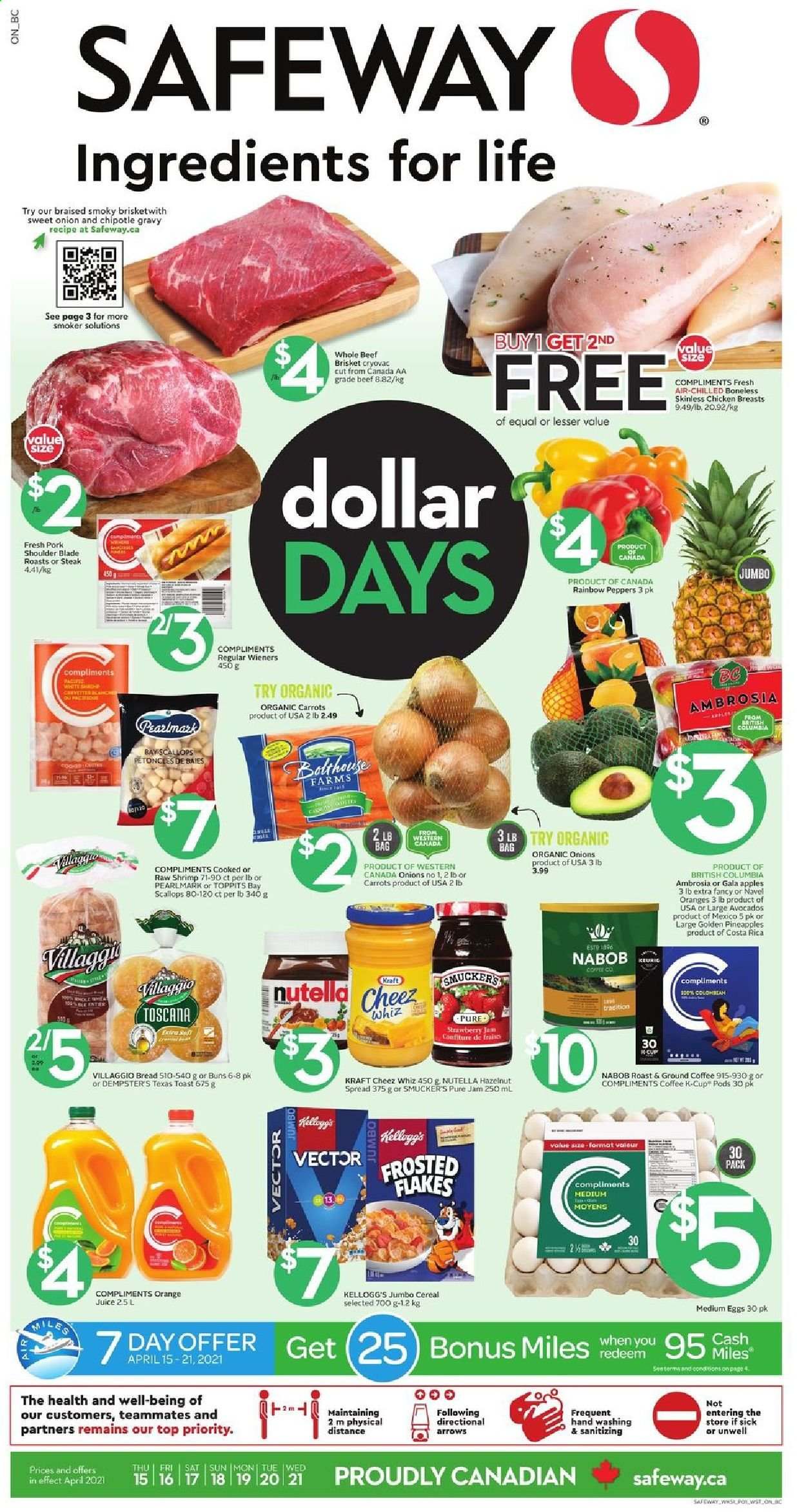 Safeway flyer - April 15, 2021 - April 21, 2021. Page 1