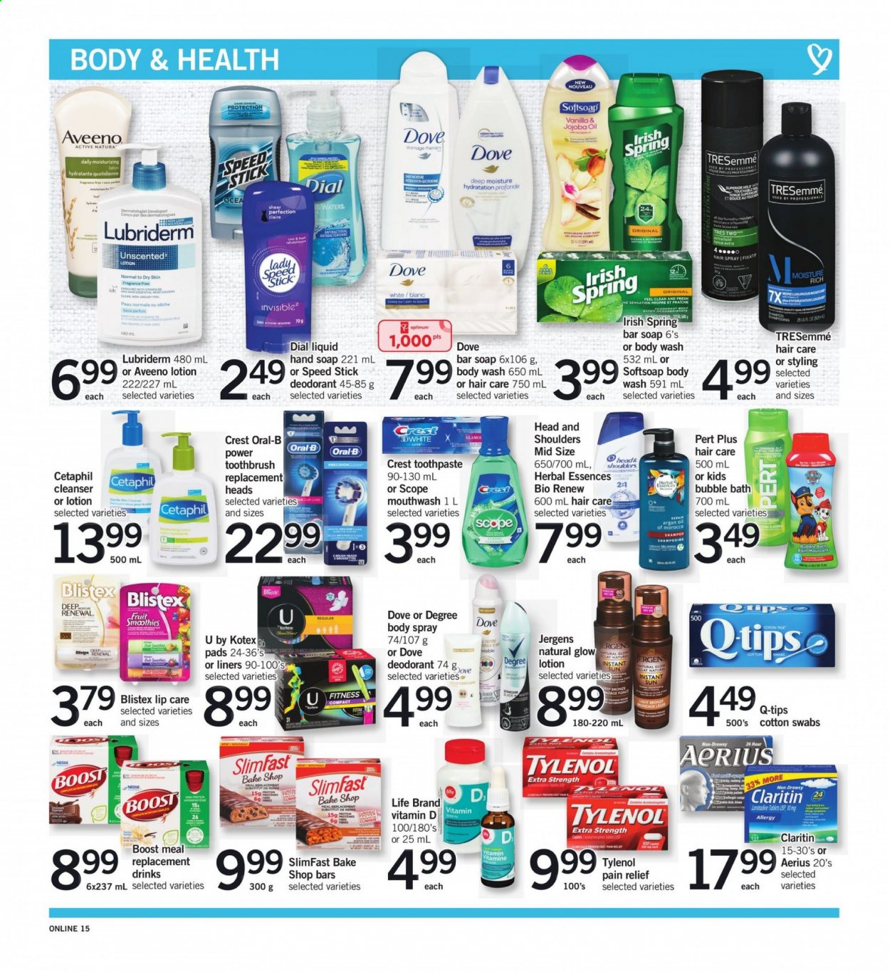 thumbnail - Circulaire Fortinos - 15 Avril 2021 - 21 Avril 2021 - Produits soldés - pain, shampooing, déodorant, Dove, Head, Oral-b. Page 15.