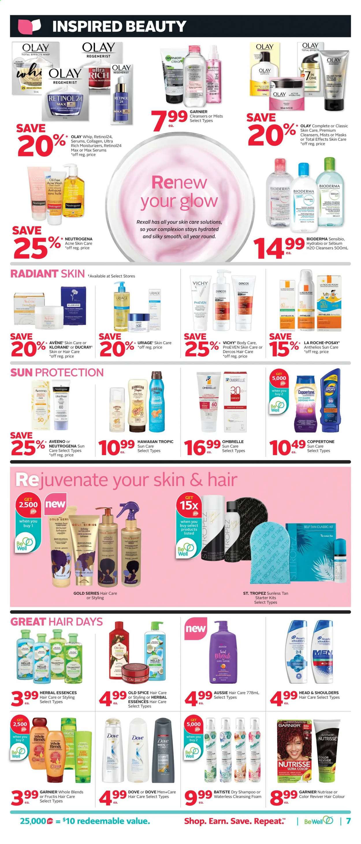 thumbnail - Circulaire Rexall - 16 Avril 2021 - 22 Avril 2021 - Produits soldés - Avéne, Ducray, Finish, Fructis, huile, Uriage, shampooing, Klorane, Dove, Garnier, Head & Shoulders, Vichy, La Roche-Posay, Neutrogena, Old Spice. Page 7.