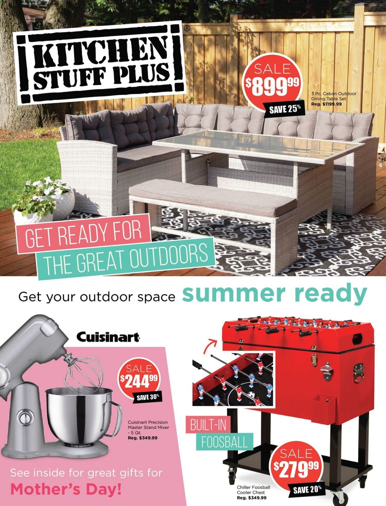 thumbnail - Kitchen Stuff Plus Flyer - April 12, 2021 - May 09, 2021 - Sales products - Cuisinart, mixer, stand mixer, dining table, table, table set. Page 1.