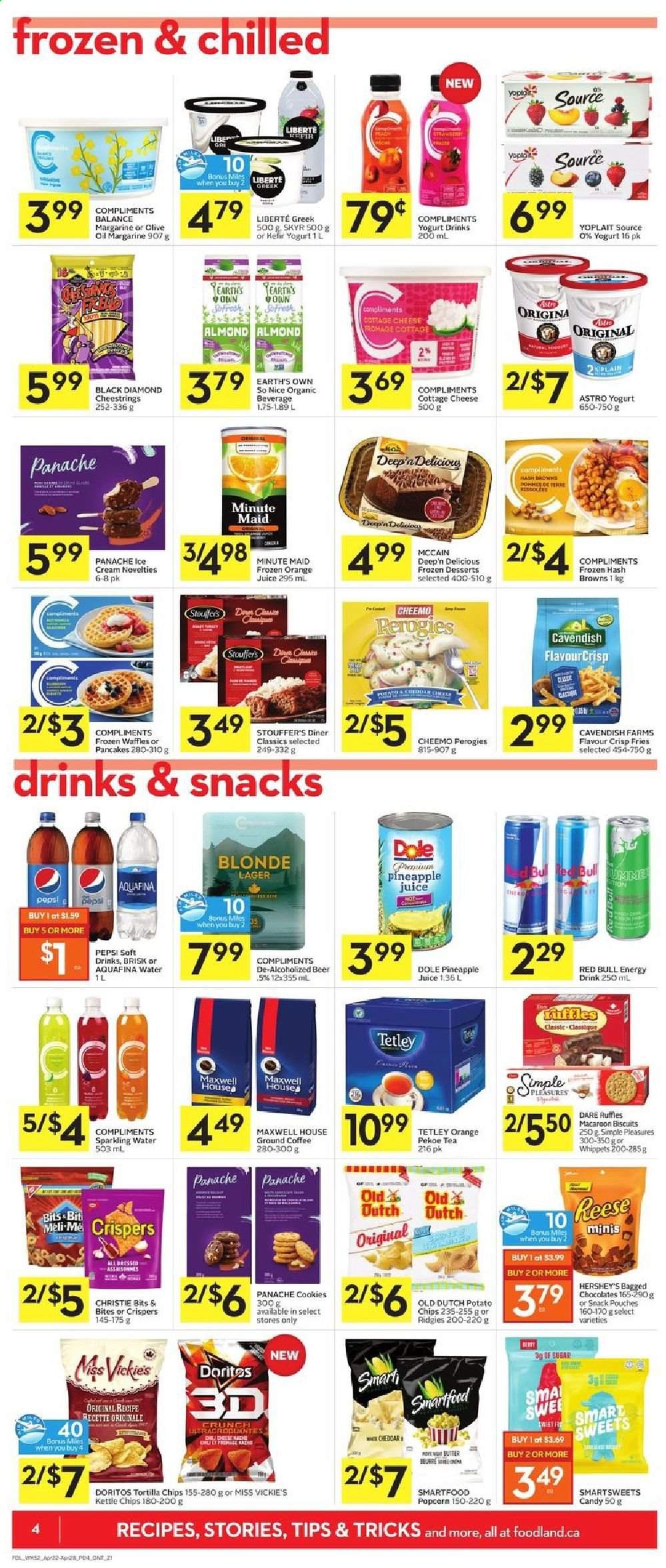 thumbnail - Circulaire Foodland - 22 Avril 2021 - 28 Avril 2021 - Produits soldés - biscuits, cookies, chips, tortilla chips, Pepsi. Page 4.